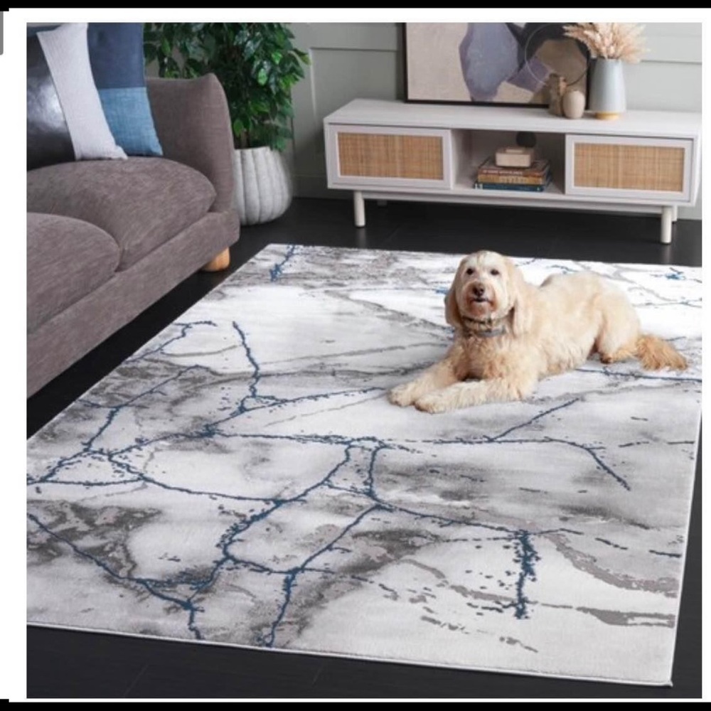 Blue & Gray Area Rug - Picture 3 of 8